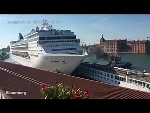 Cruise Ship Crashes Into Venice Dock and Riverboat