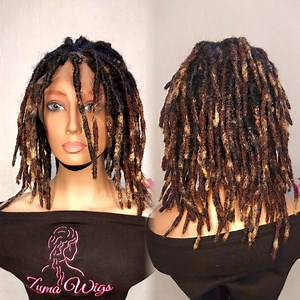 Highlight Dreadlock Wig: Full Lace Synthetic Locs, Customizable Lengths - Etsy