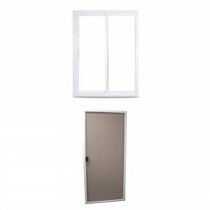 American Craftsman 70 Series 60 in. x 80 in. White Vinyl Sliding Patio Door with Low-E Glass and Screen Door - The Home Depot