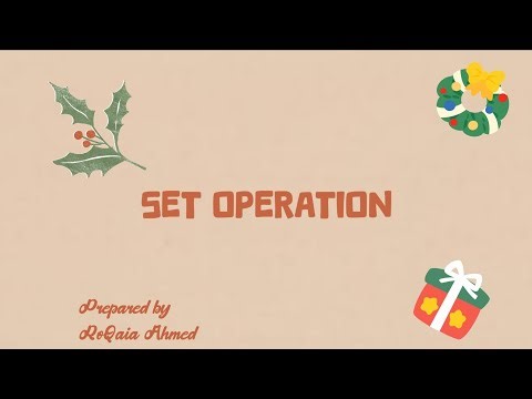 Discrete - Set operations