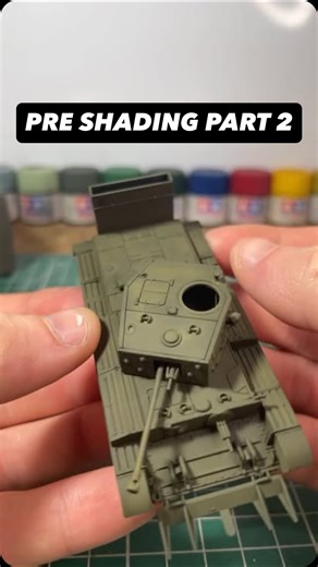 Model Masters on Instagram: "Results of the previous video showing the Pre-Shading technique on my @officialairfix 1/76 Cromwell Tank! For the Pre-Shading effect to actually work you need your final paint coat to be decently thin, I thinned the green about 40/60 paint to thinner Thanks for watching and follow for more! #ww2 #scalemodelling #diorama #modelmasters #scalemodel"