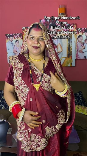 Premium quality handwork saree with different color available #weddingseason #creatorsearchinsights #rubycollection❤️❤️🧿 #handwork #foryou