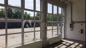 Empty storage unit for new businesses, incubator house interior