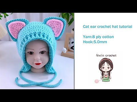 🐱 Adorable Cat Ear Hat DIY Tutorial | Beginner-Friendly Crochet for All Ages