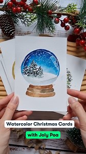 9.6K views · 80 reactions | Mail a handpainted Christmas card with artist Joly Poa Watercolorist this winter  Learn to paint quick and easy watercolor holiday cards: https://skl.sh/47DV7TM | Skillshare | Facebook