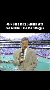 Hall of Famers Jack Buck, Ted Williams, and Joe DiMaggio discussed baseball before the 1991 MLB All-Star Game. #baseball #MLB | MLB Throwbacks