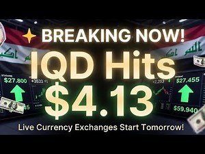 🚨 BREAKING NOW! IQD Hits $4.13 💥 Live Currency Exchanges Start Tomorrow! || Iraqi Dinar News