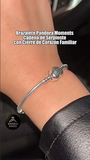 Brazalete Pandora Corazón Familiar 💖 | Cadena de Serpiente en Plata 925 #pandora