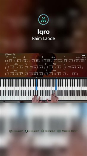 Iqro' - Raim Laode (Piano Tutorial + Not Angka)