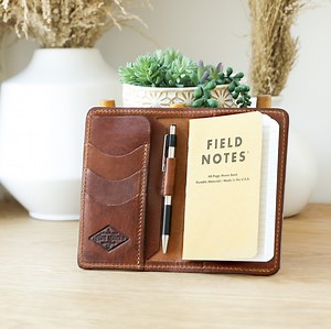 Field Notes Cover, Personalized Field Notes Cover, 3.5 X 5.5 Notebook Cover, Full Grain Leather, Leather Notebook Refillable - Etsy
