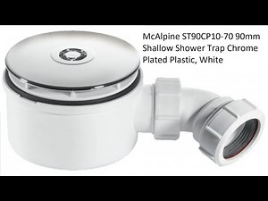 McAlpine Shallow Shower Trap Chrome Plated Plastic White