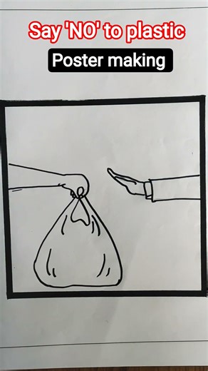 say no❌ to plastics POSTER MAKING / poster making against plastic pollution/ POSTER against plastic