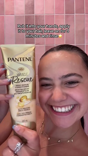 The NEW @Pantene Pro-V Miracle Rescue Deep Repair Conditioner with Melting Pro-V Pearls is my secret to sleek healthy hair! #PantenePartner #Hair #Pantene