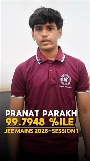 99.79%ile in JEE Mains 2026! 🏆 Pranat Parakh’s Success Journey | Bakliwal Tutorials Navi Mumbai