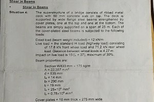 Shear in BeamsShear in BeamsSituation 4: The superstructure o... | Filo