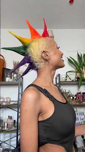 Rainbow Liberty Spikes! 🌈 #hair #beauty