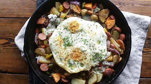 Trenches & Turkey: A World War I Sausage Hash with Fried Eggs