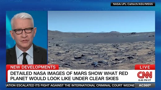 9.4K views · 141 reactions | "It tells a story": Former NASA astronaut Mike Massimino reacts to the latest "enhanced" images from Mars that show what the red planet would like under clear blue skies. | Anderson Cooper 360 | Facebook