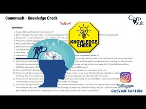 #Commvault - Knowledge Check Questions (Video-4)