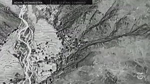 The U.S. dropped the most powerful conventional bomb in the American arsenal on an Islamic State cave complex in Afghanistan. Footage released by U.S. Central Command shows the moment the bomb was dropped. Read more: http://nyti.ms/2pAOZGy | Video From The New York Times