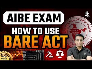 How to use Bare Act in AIBE Exam?? | Tansukh Paliwal | Linking Laws