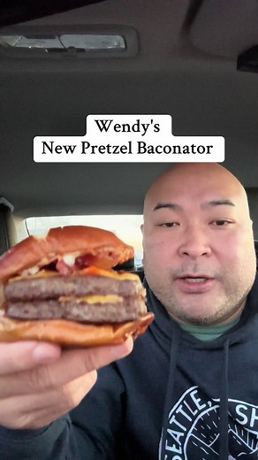 Wendys New Pretzel Baconator #wendys #baconator #pretzelbaconator #burgers