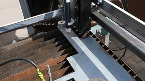 Laser cutting. Metal machining with sparks