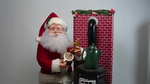 1994 Animated Santa by Holiday Creations | 19” Tall Stove Display | Moves | No Sound | Broken Glasses | Vintage Christmas Decor - Etsy