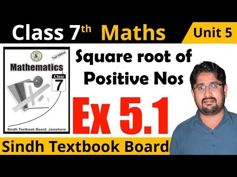 🔴 Square Root Unit 5 Exercise 5.1 Class 7 Maths Sindh Textbook Board