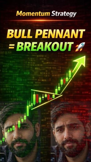 Bull Pennant Breakout Strategy 📈 #trading #stockmarket #candlestickpatterns #priceaction #intraday