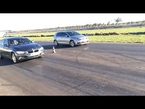 Golf GTi chipado vs BMW 320i