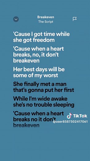 Breakeven - The Script Song Lyrics