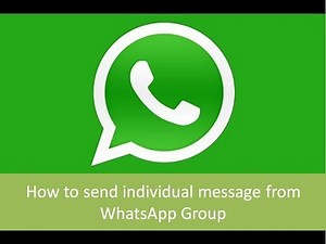 How to send individual message from Whatsapp Group New Feature 2017