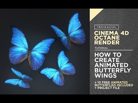 Cinema 4D and Octane Render - How To Create Animated Butterfly Wings