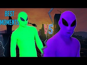 Green Vs Purple Alien Gang Best Moments! GTA 5 TikTok Compilation