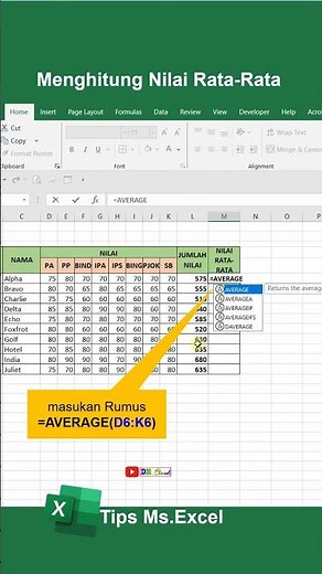 Cara Menghitung Rata-Rata di Excel #excel #spreadsheetmagic #exceltips #googlesheets #exceltricks