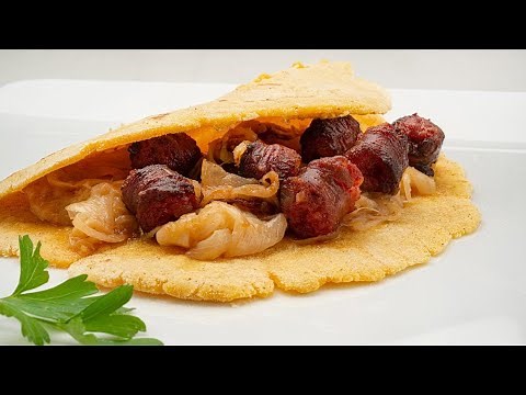Talo with txistorra, by Joseba Arguiñano - Traditional recipe of Basque cuisine