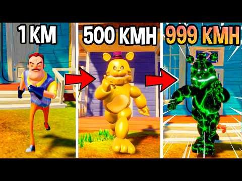 FREDBEAR pero su VELOCIDAD AUMENTA.. | Hello Neighbor