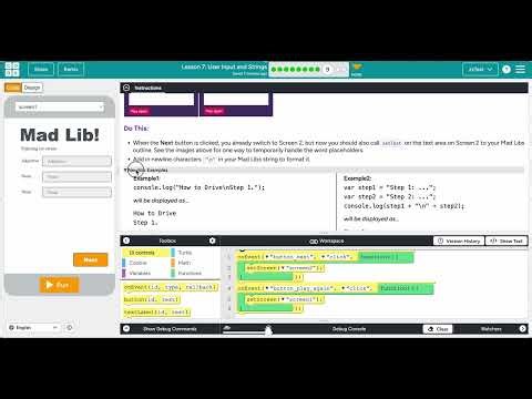 Code.org Event-Driven Programming Lesson 7 #9