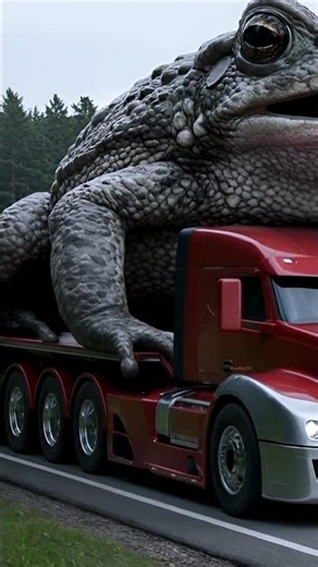 This Massive Toad Riding a Sci-Fi Truck Looks TOO Real! 🚒🐸#shorts #truck #toad