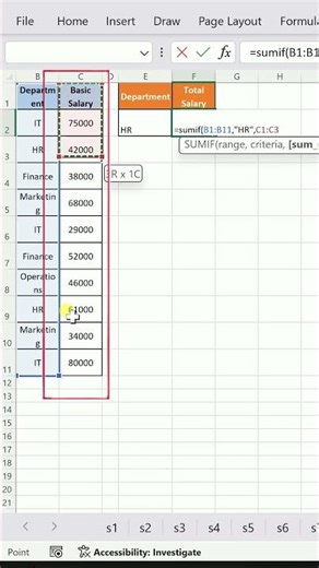Learn the use of SUMIF Function