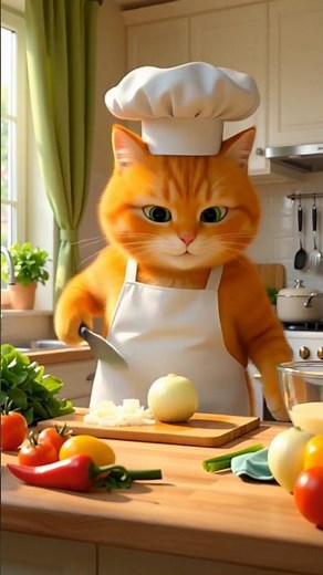 Chef Mimo the Cat Cooks a Delicious Roast Chicken | Funny 3D Chef Animation for All Ages