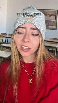 Quand ta soeur et toi avez la même prof #humour #pourtoi #foryou