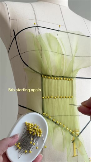 Fabric Woes: Draping & Pleating Organza