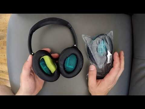 HOW TO - Replace Bose Headphones Ear Pads Cushions QC35 II QC25 QC15 AE2 AE2I AE2w