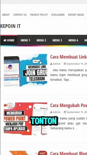 Cara Membuat Menu di Blog
