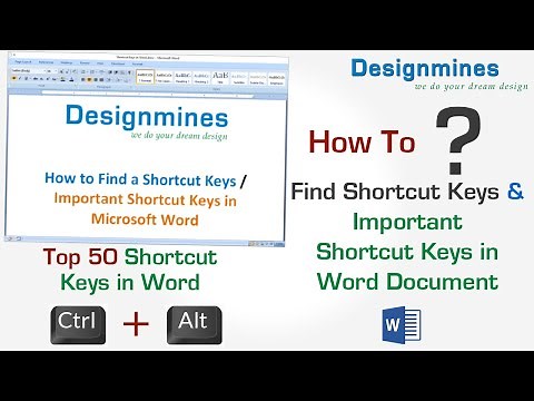 Shortcut Keys in Word Document and How to find Shortcut Keys