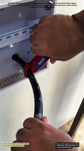 Cable Stripping Process | Removing Insulation with Wire Stripper