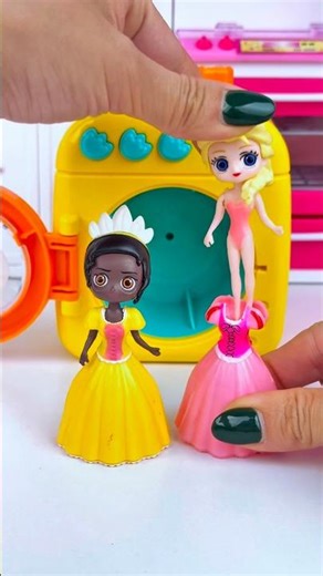 ASMR Toy Unboxing Frozen Elsa & Tiara Disney Princess Washing Machine Toy | Satisfying Toy Sounds