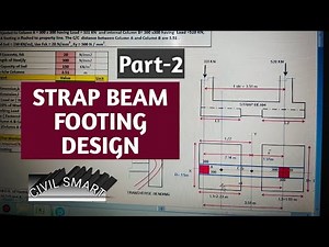 IN EXCEL I COMBINED STRAP BEAM FOOTING DESIGN I PART-2 I IS 456 : 2000